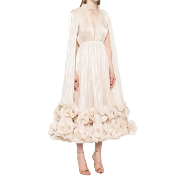 Vestido Ana Radu Bege Brilhante Tam 38 Br