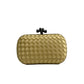 Clutch Bottega Veneta Intrecciato Dourada Croco