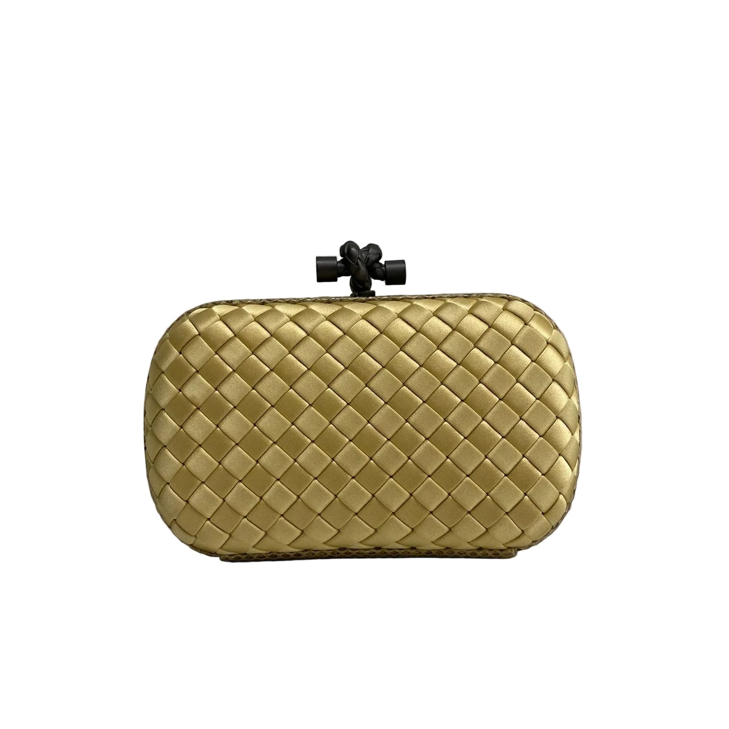 Clutch Bottega Veneta Intrecciato Dourada Croco