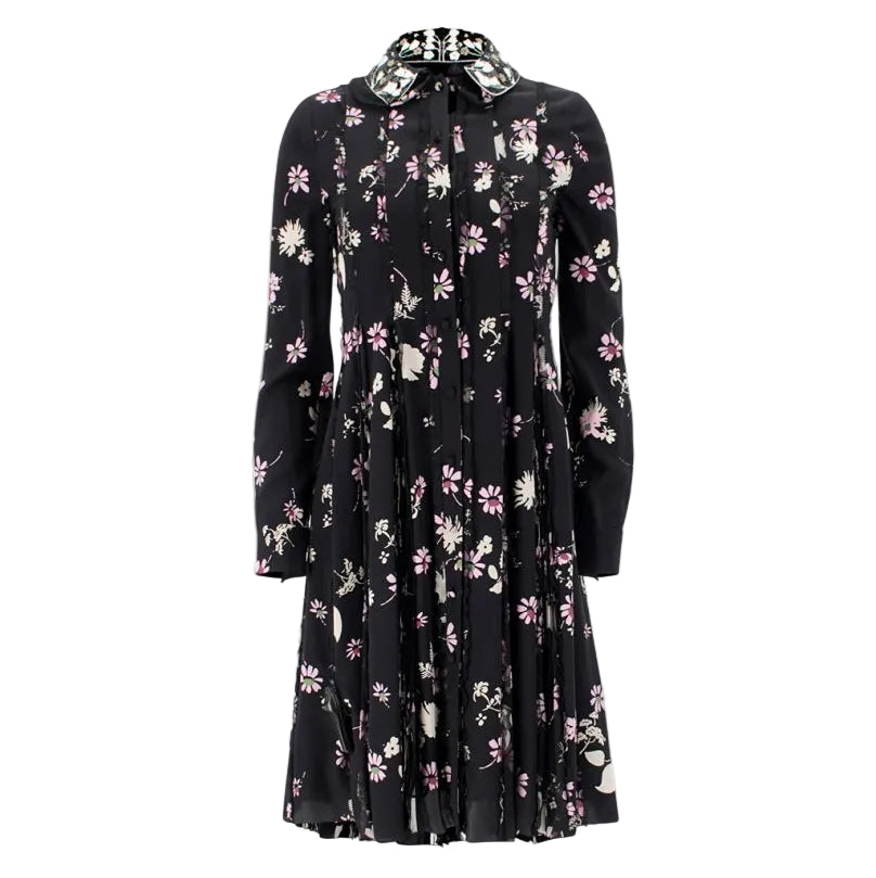 Vestido Valentino Estampado Preto Tam 36 Br