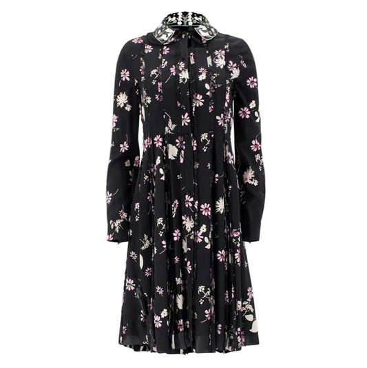 Vestido Valentino Estampado Preto Tam 36 Br