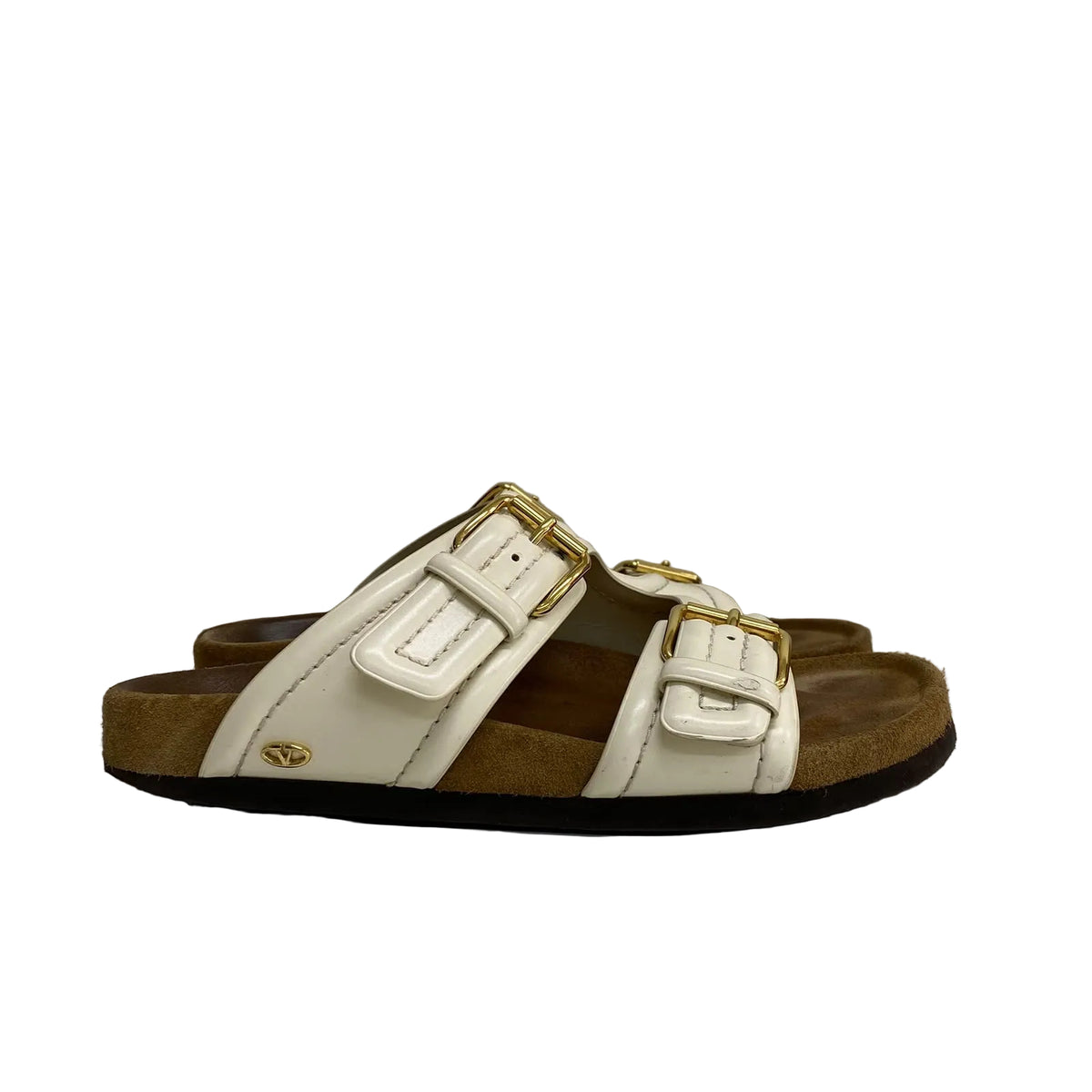 ⁠Papete Valentino Off White Com Fivela Tam 39 BR