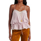 Blusa Chloé Rosa Com Renda Tam 36 BR