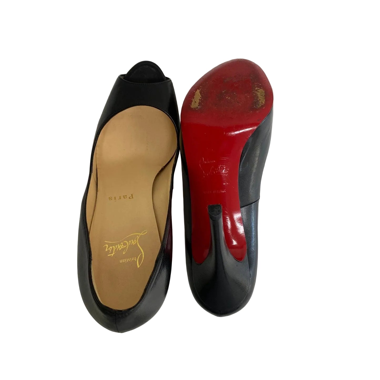 Sandalia Louboutin Preto Tam 34,5 Br