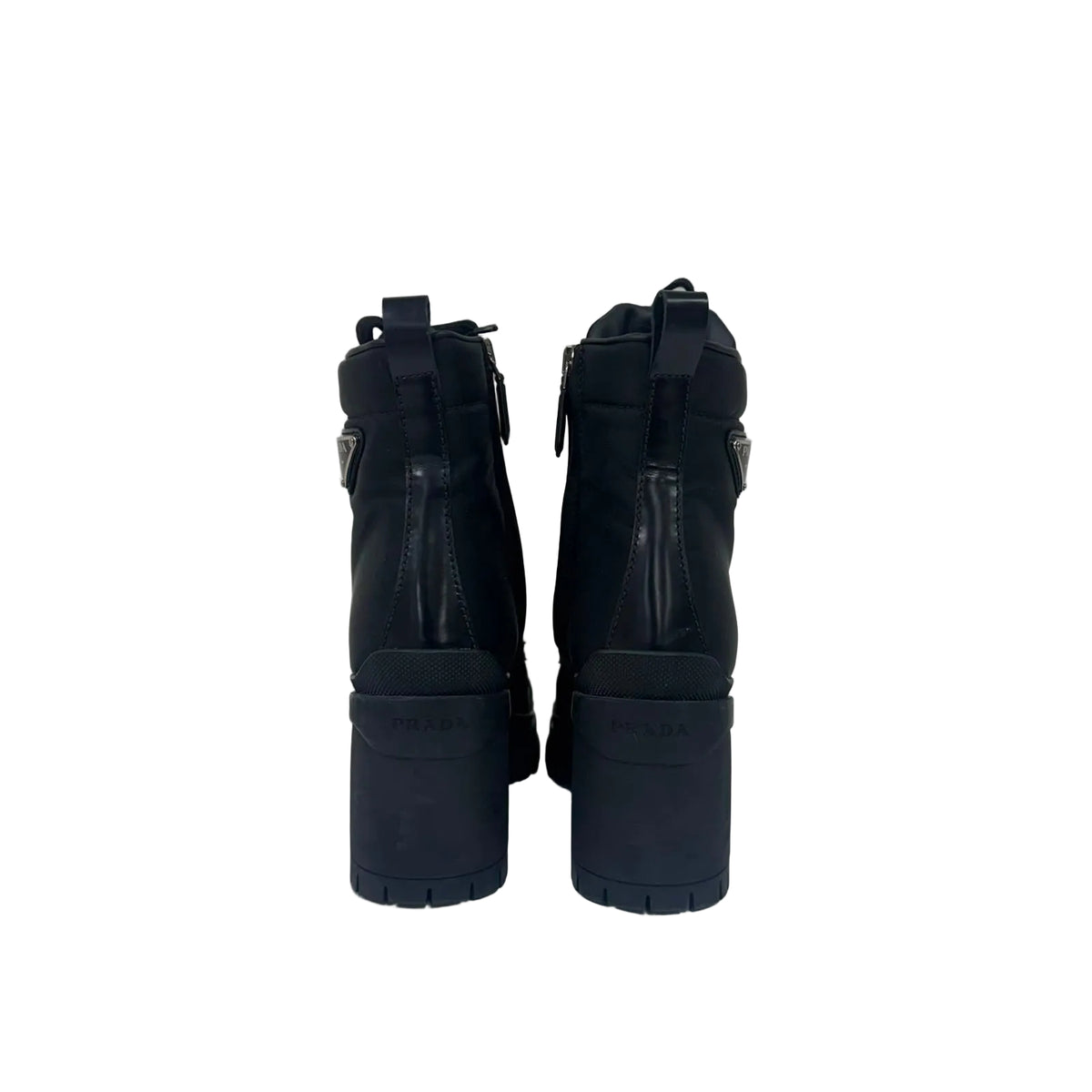Bota Prada Nylon e Couro Preta Tam 36,5 Br