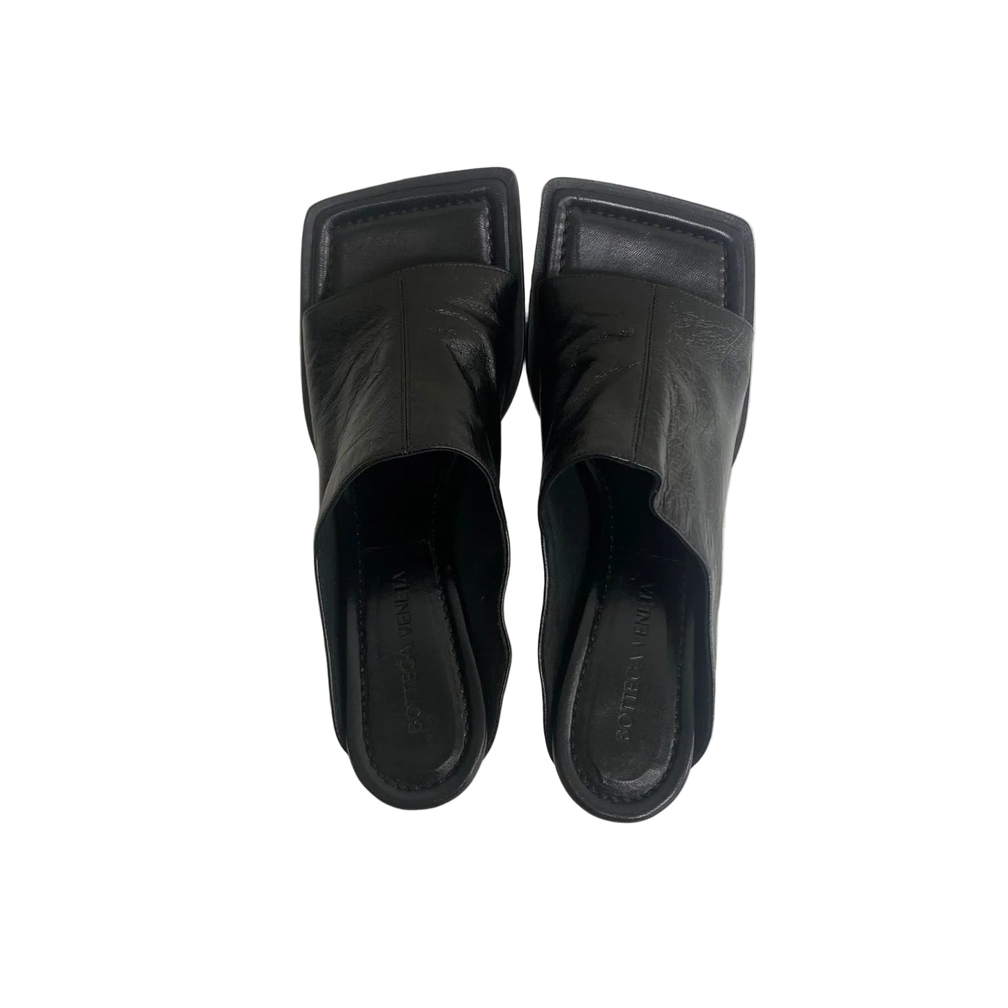 Mule Bottega Veneta Preto Salto Tam 34 Br