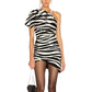 Vestido Saint Laurent Zebra Paetê Tam 36/38 BR