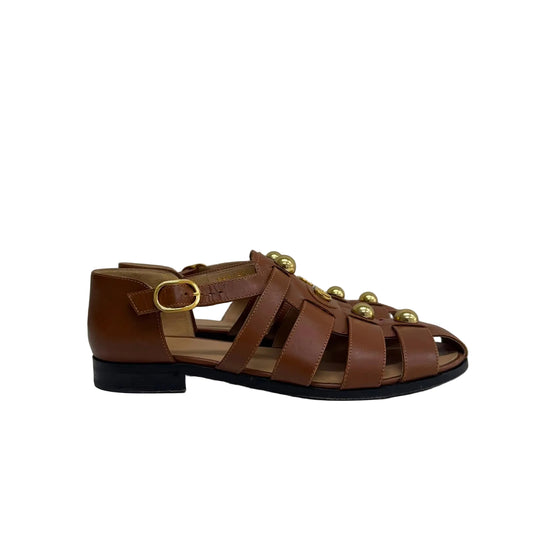 Papete Valentino Tiras Caramelo Tam 38,5 Br