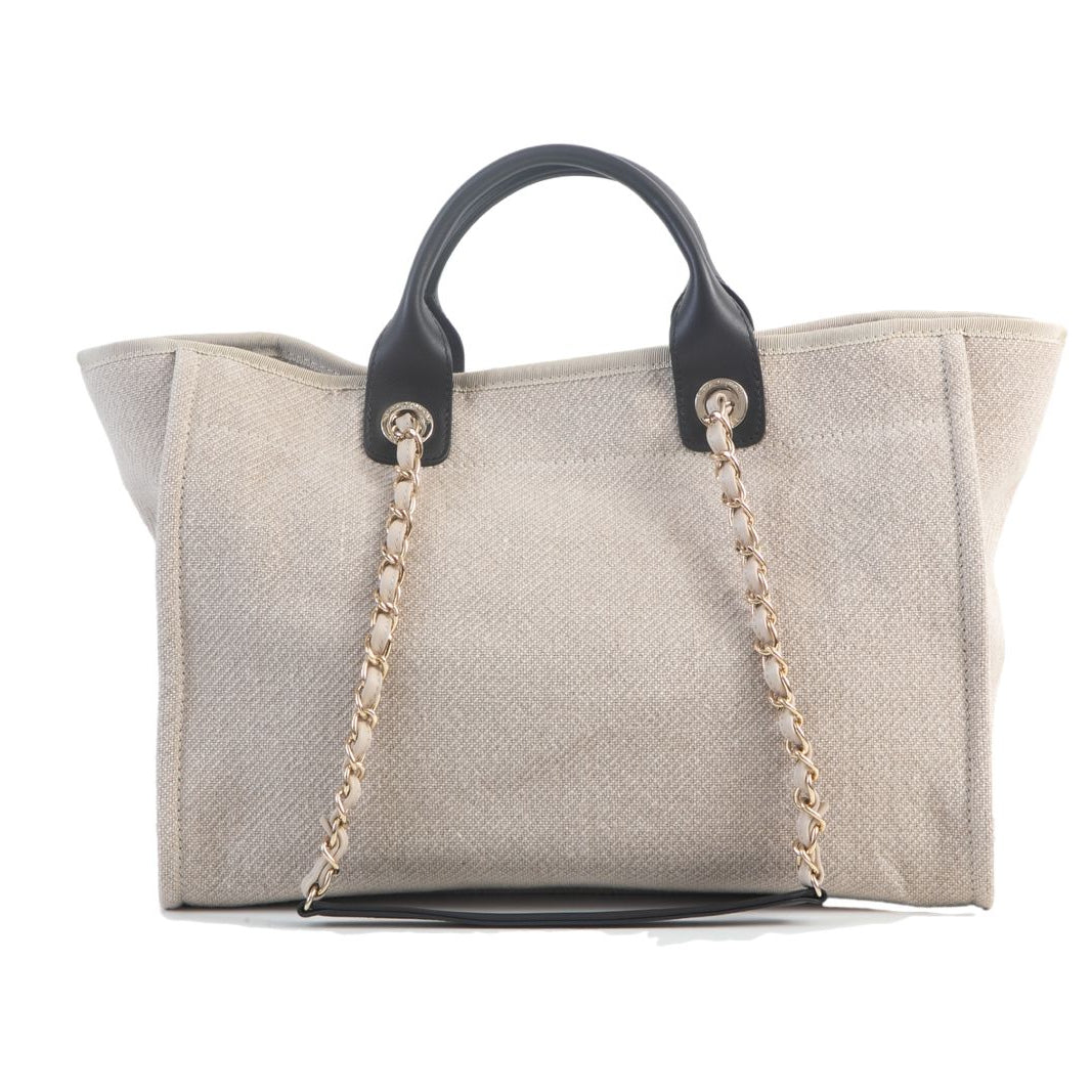 Bolsa Chanel Deauville Off White e Preto