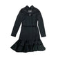Vestido Reinaldo Lourenço Preto Com Tiras Tam 38 BR