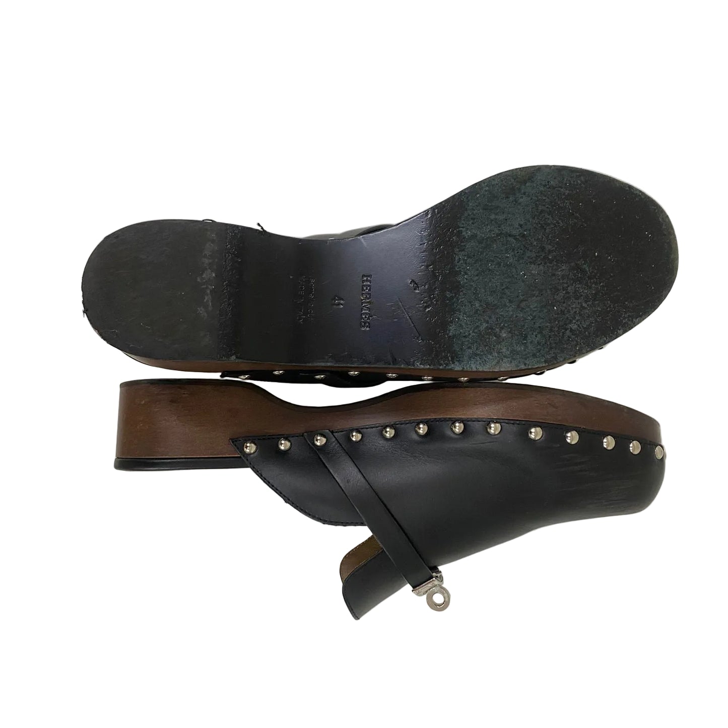 Mule Hermès Preto Tam 39 Br