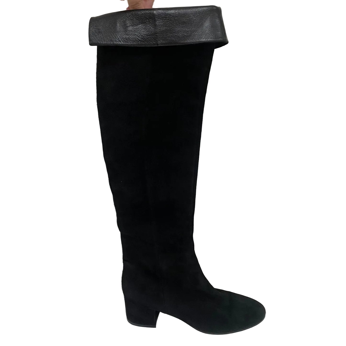 Bota Gianvito Rossi Preta Camurça Tam 37 Br
