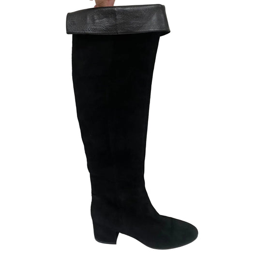 Bota Gianvito Rossi Preta Camurça Tam 37 Br