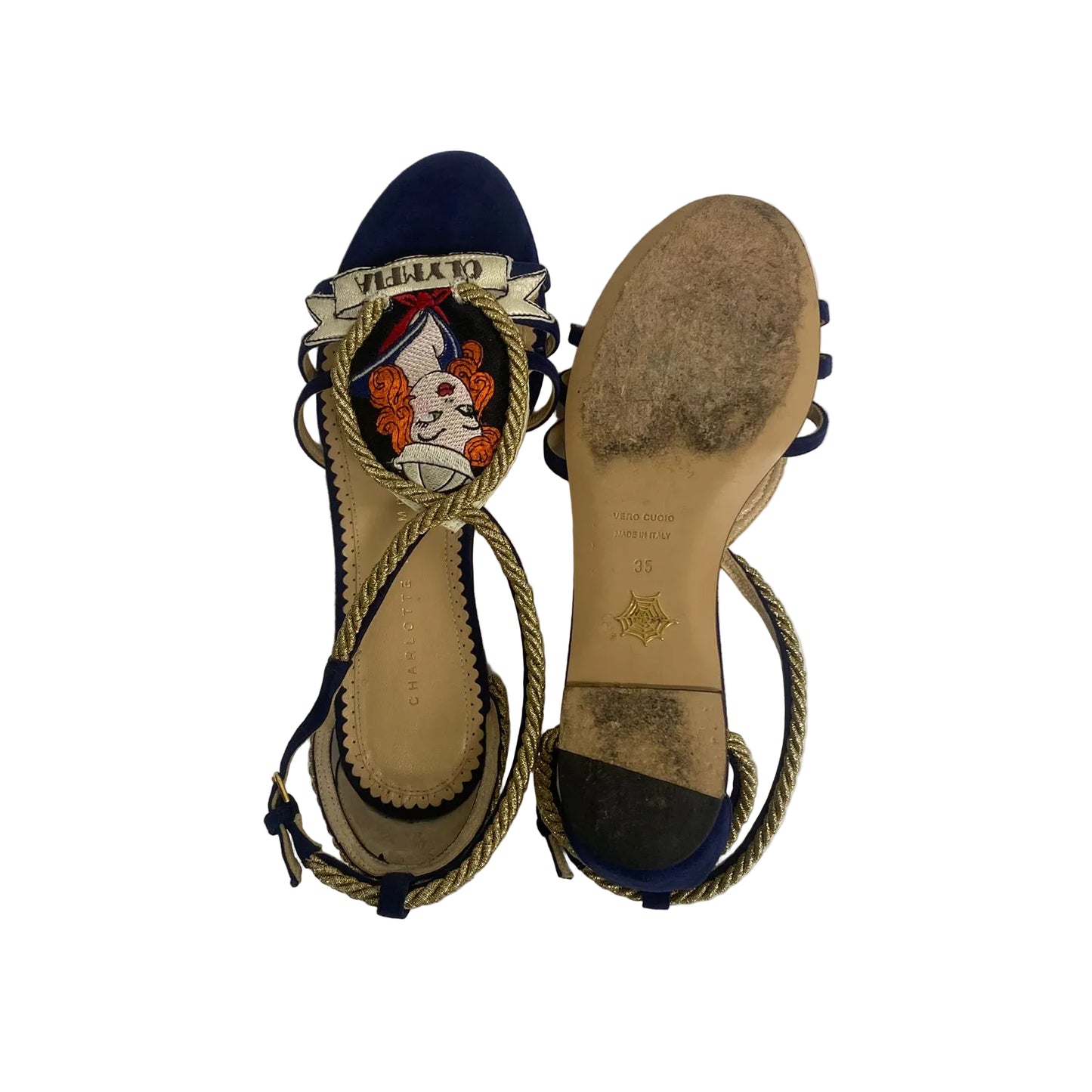 Rasteira Charlotte Olympia Azul Tam 33 Br