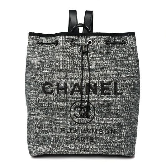 Mochila Chanel Deauville Cinza Grande
