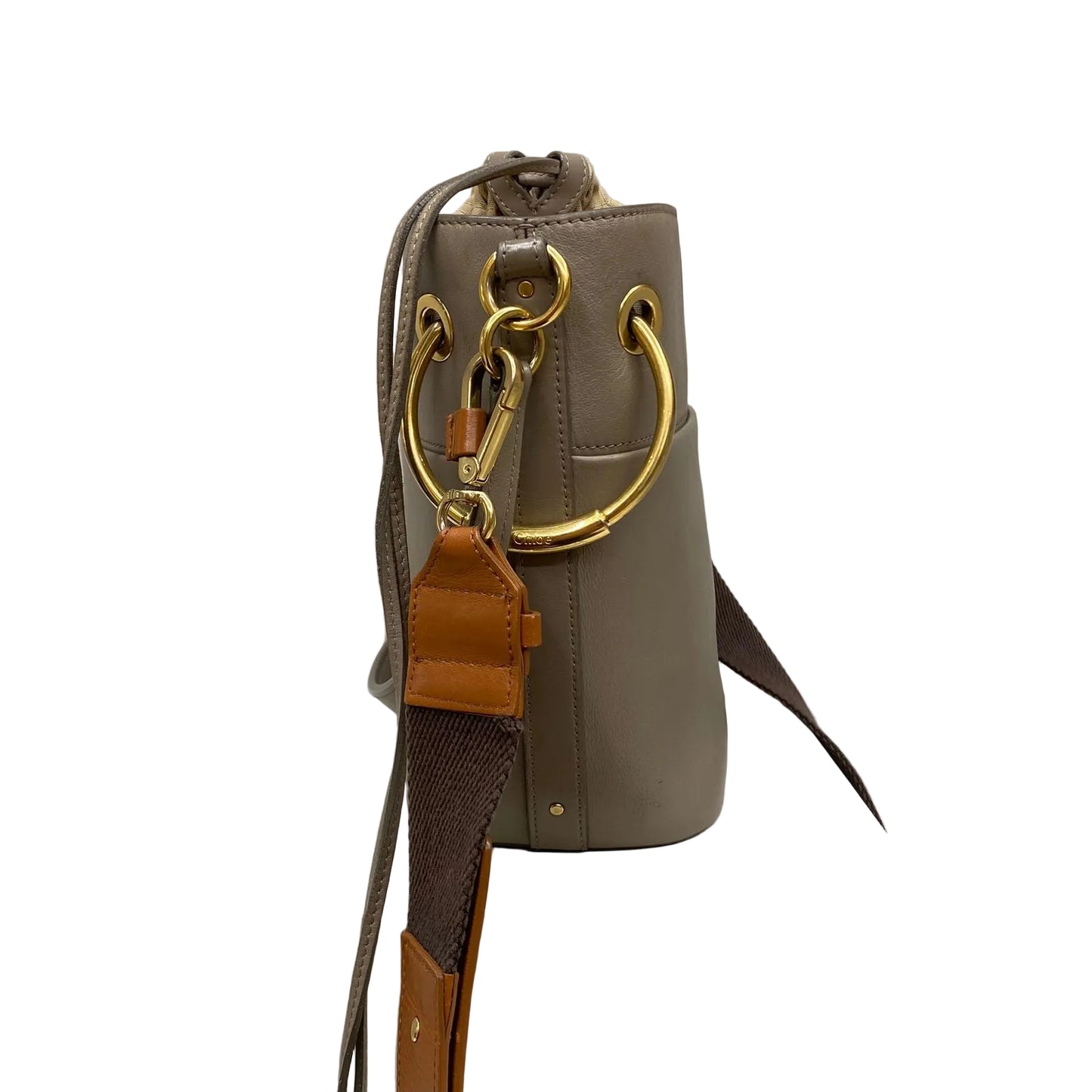 Bolsa Chloé Roy Bucket Bag Bege