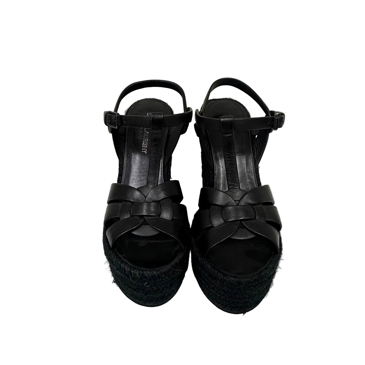 Sandalia Saint Laurent Tribute Espadrilles Wedge In Smooth Tam 34,5 BR