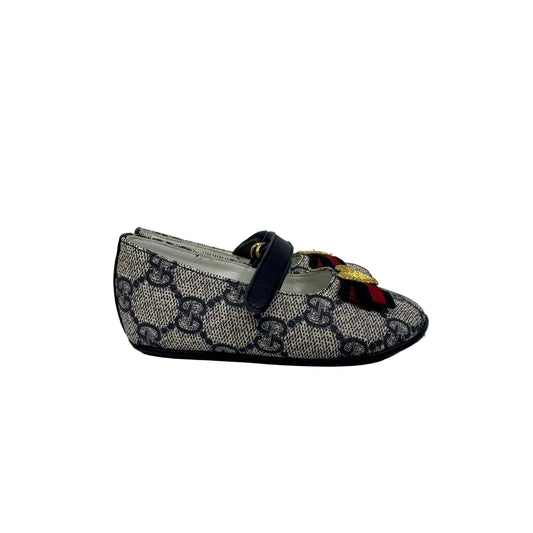 Sapatilha Gucci Kids GG Supreme Heart Ballet Flats Infantil Tam 17 Br