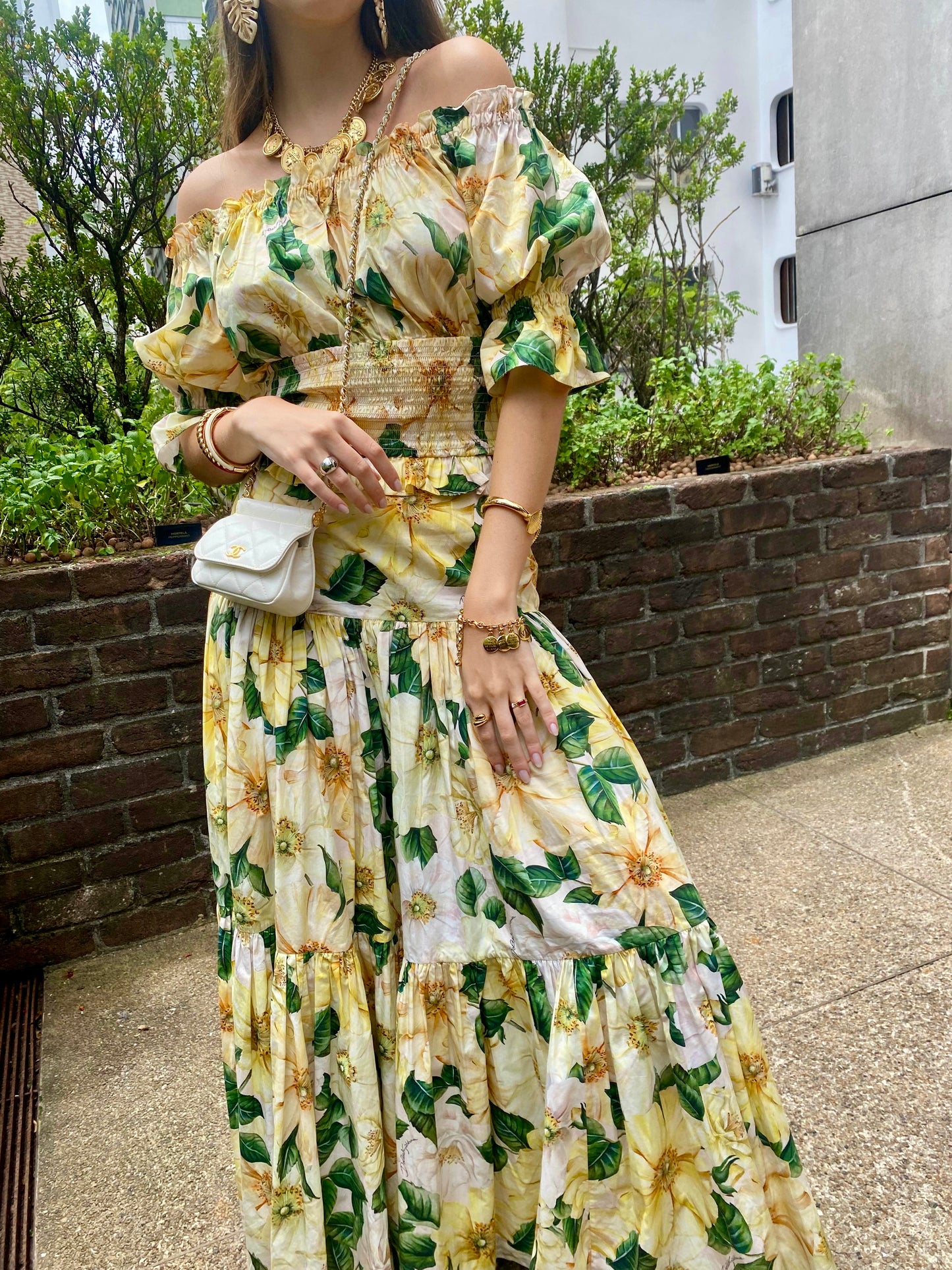 Conjunto Dolce & Gabbana Amarelo Florido Tam. 34 Br