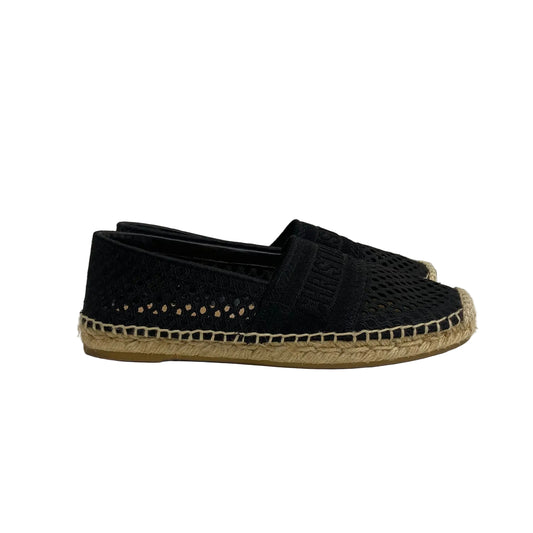 Espadrille Dior Raffia Preto Tam 35 Br