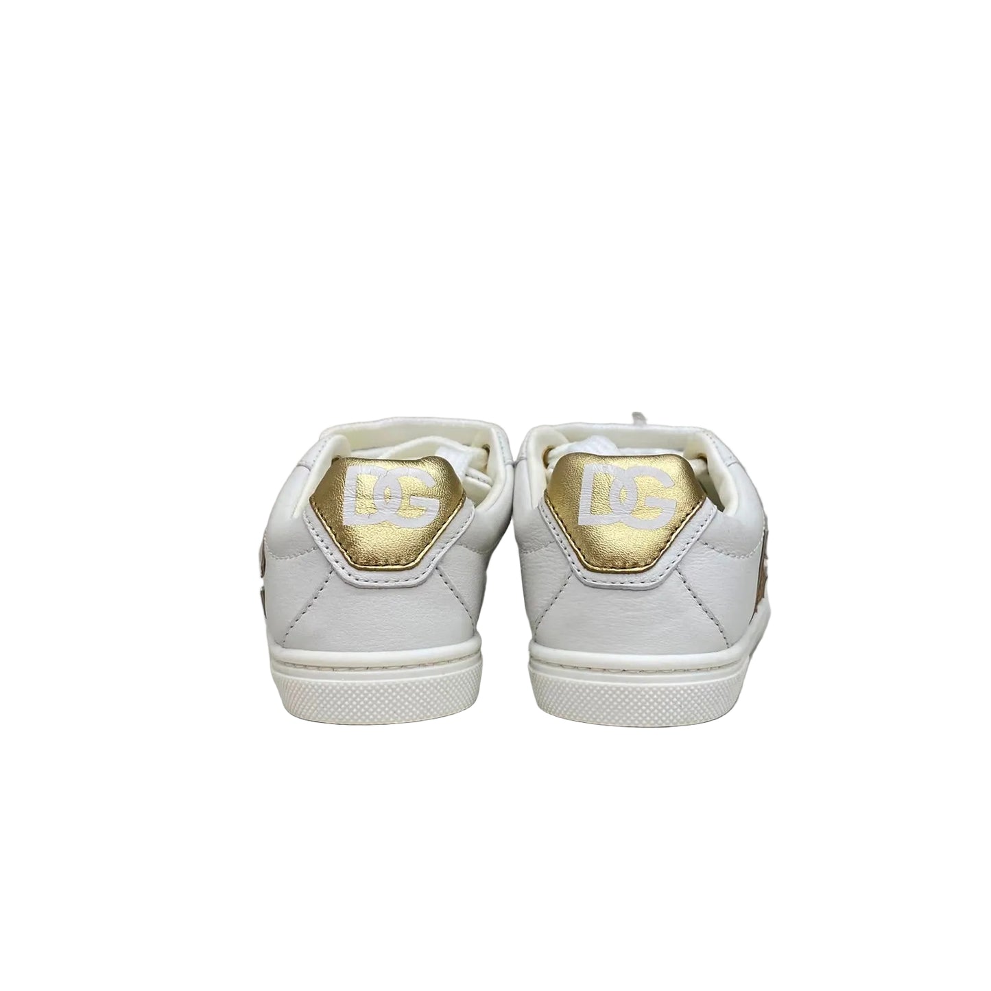 Tenis Dolce&Gabbana Infantil Branco e Dourado Tam 23 Br