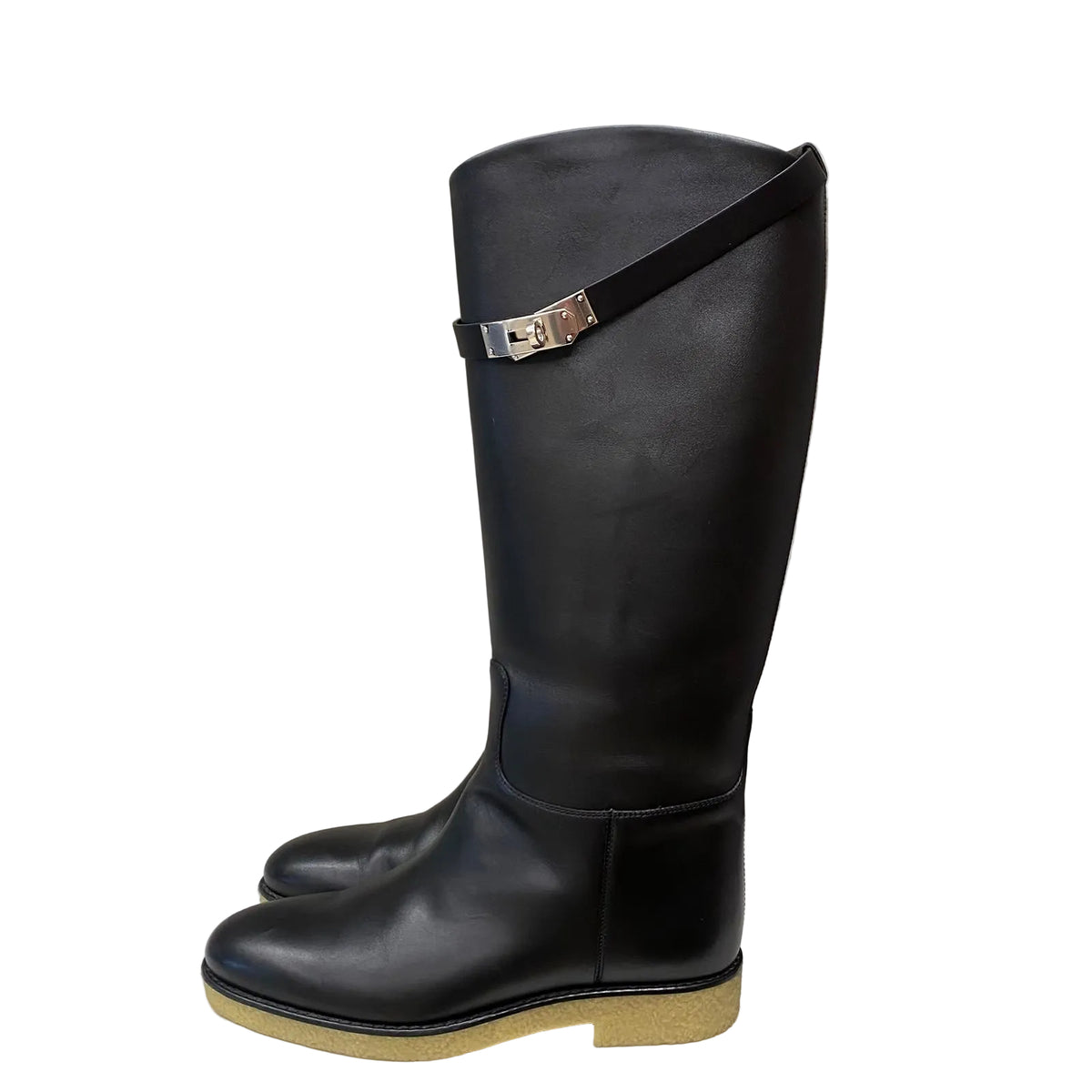 Bota Hermés Preta Tam 37 BR