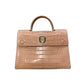 Bolsa Christian Dior Diorever Croco Rosa