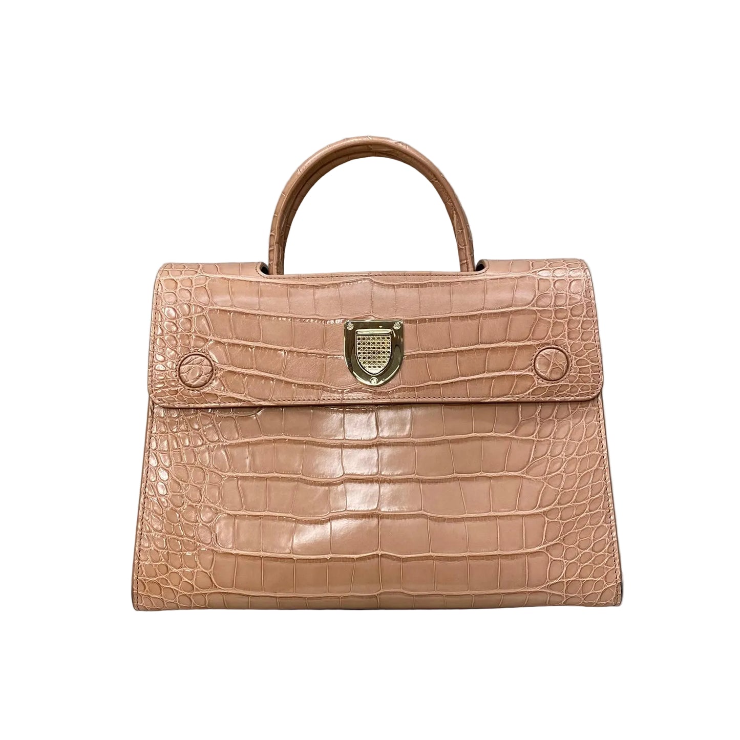 Bolsa Christian Dior Diorever Croco Rosa