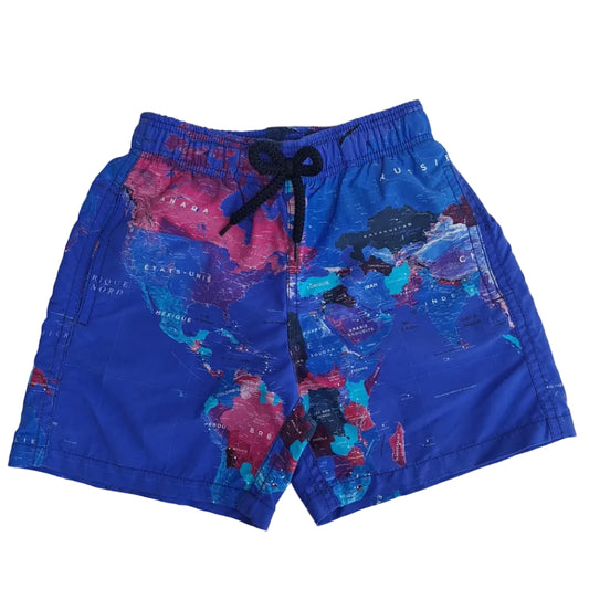 Bermuda Vilebrequin Azul Mapa Infantil Tam 6 Anos Br
