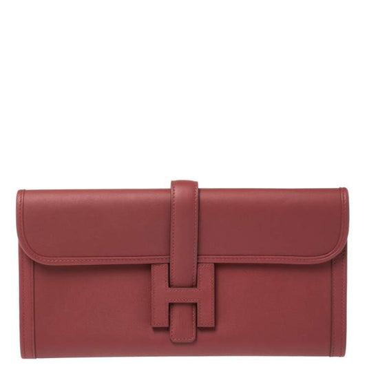 Clutch Hermès Jigé Elan 29 Rouge