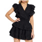 Vestido Love Shack Babado Preto Tam P BR