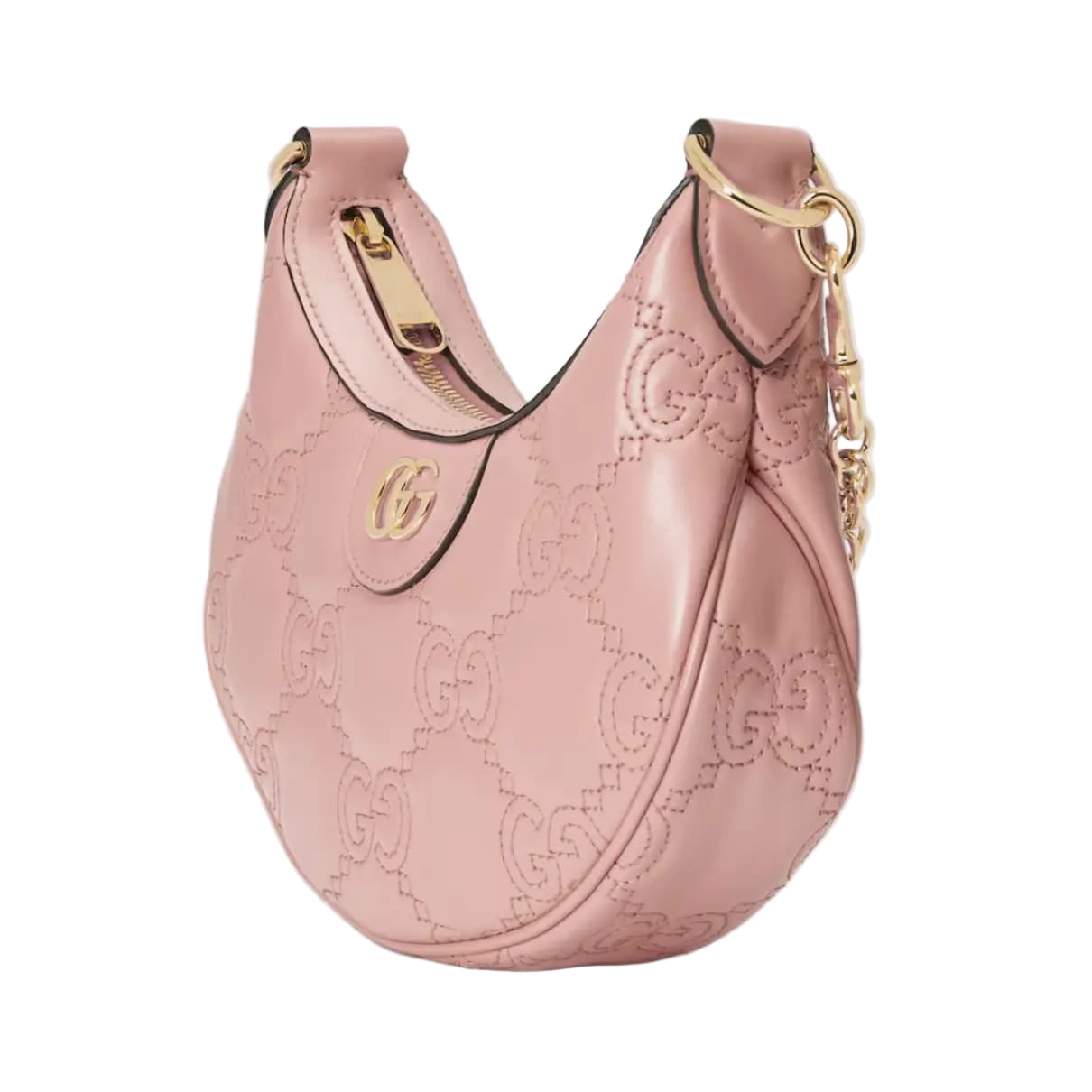 Bolsa Gucci GG Marmont em Couro Rosa Claro
