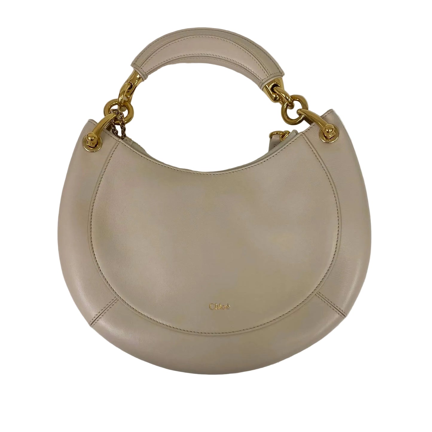 Bolsa Chloé Small Banana Zipped Hobo Off White
