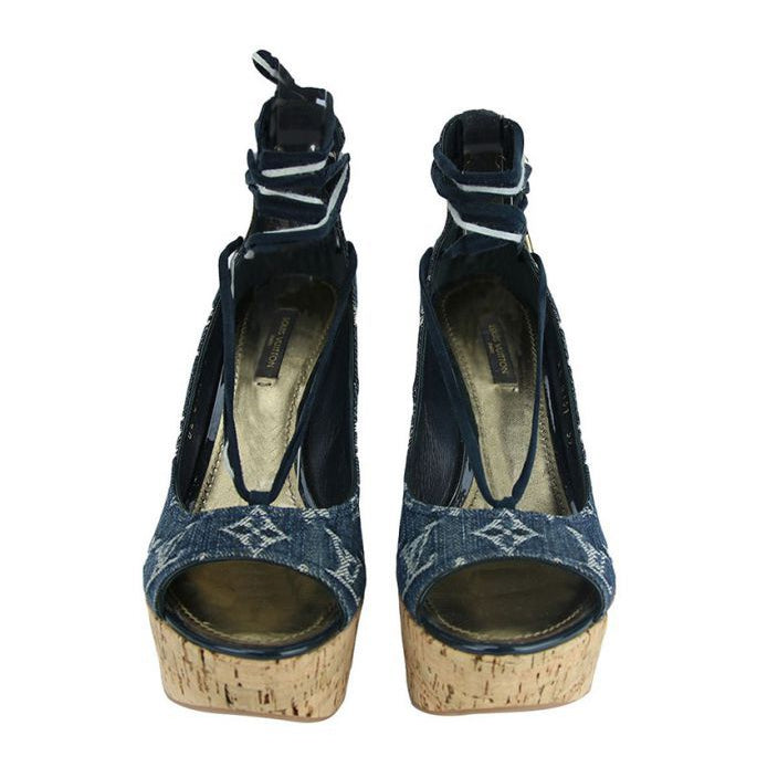 Plataforma Louis Vuitton Azul Tam 36 BR