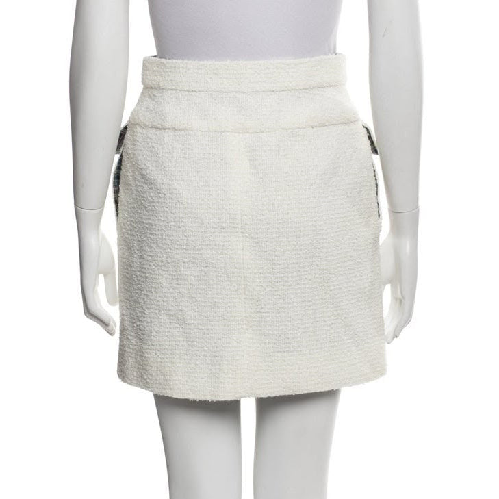 Saia Chanel Tweed Bege Claro Tam 34 BR