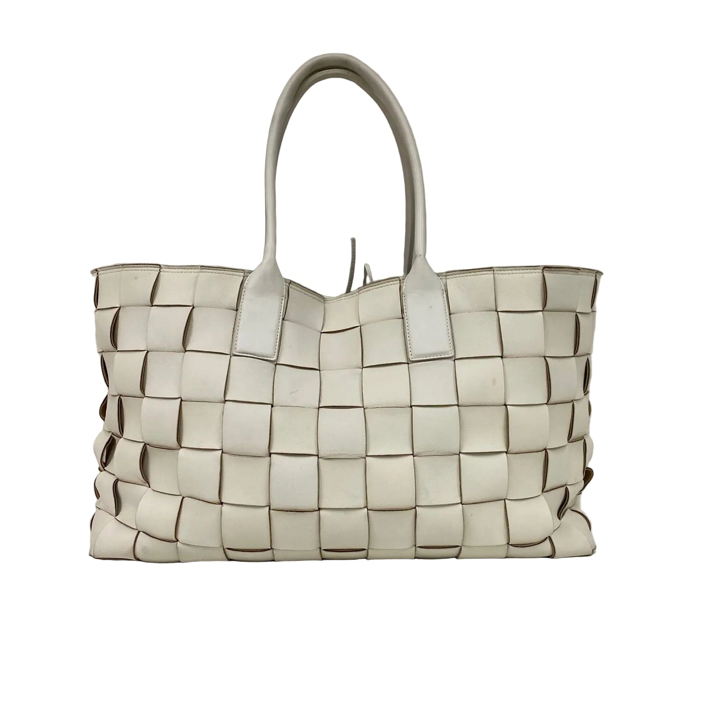 Bolsa Bottega Veneta Maxi Intrecciato Cabat Branca