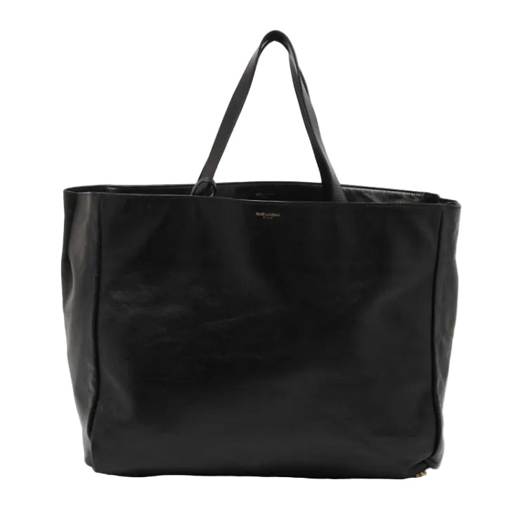 Bolsa Saint Laurent Tote Reversível Preta Grande
