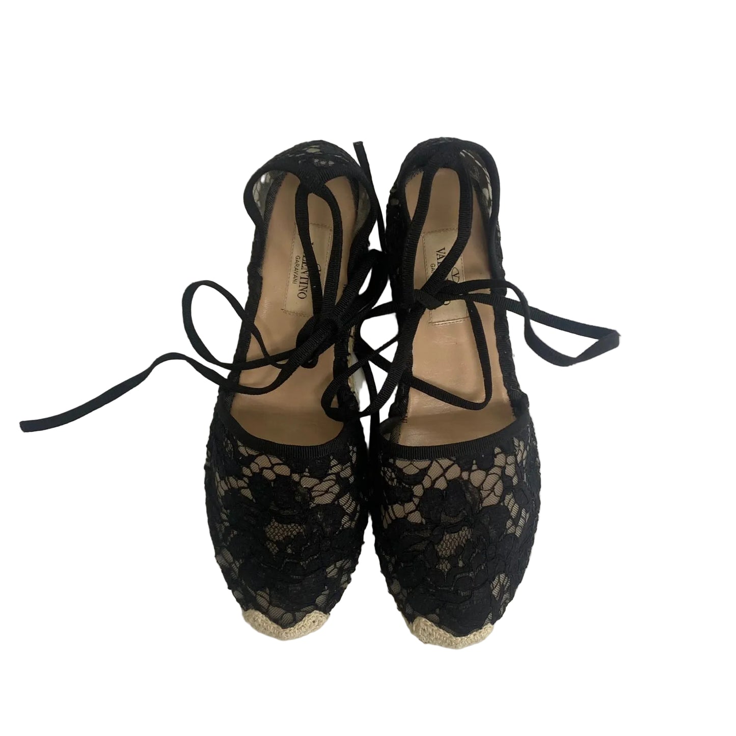 Espadrille Valentino Rendado Preto Tam 34 Br