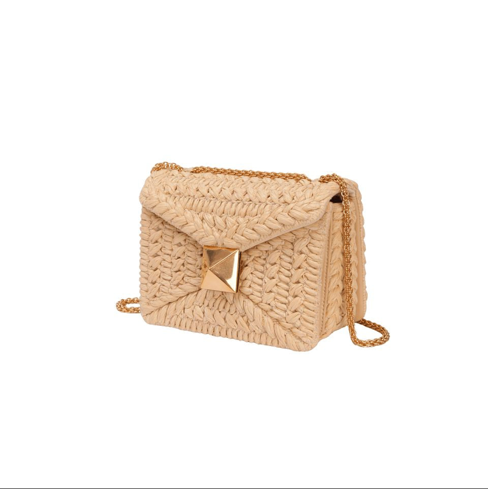 Bolsa Valentino Garavani One Stud Raffia