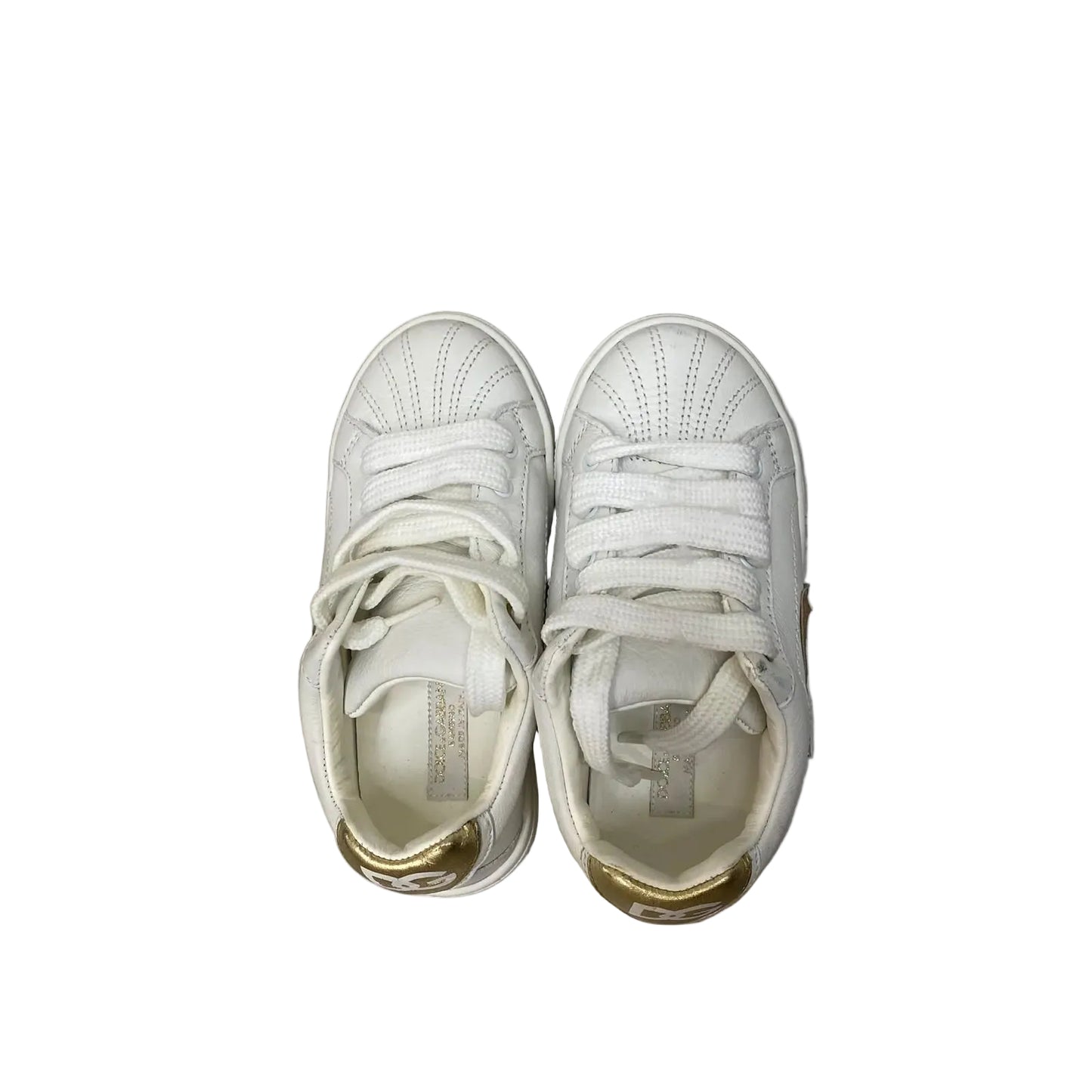 Tenis Dolce&Gabbana Infantil Branco e Dourado Tam 23 Br