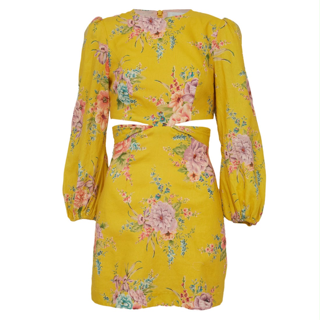 Vestido Zimmermann Amarelo Com Estampa Florida Tam 36 BR