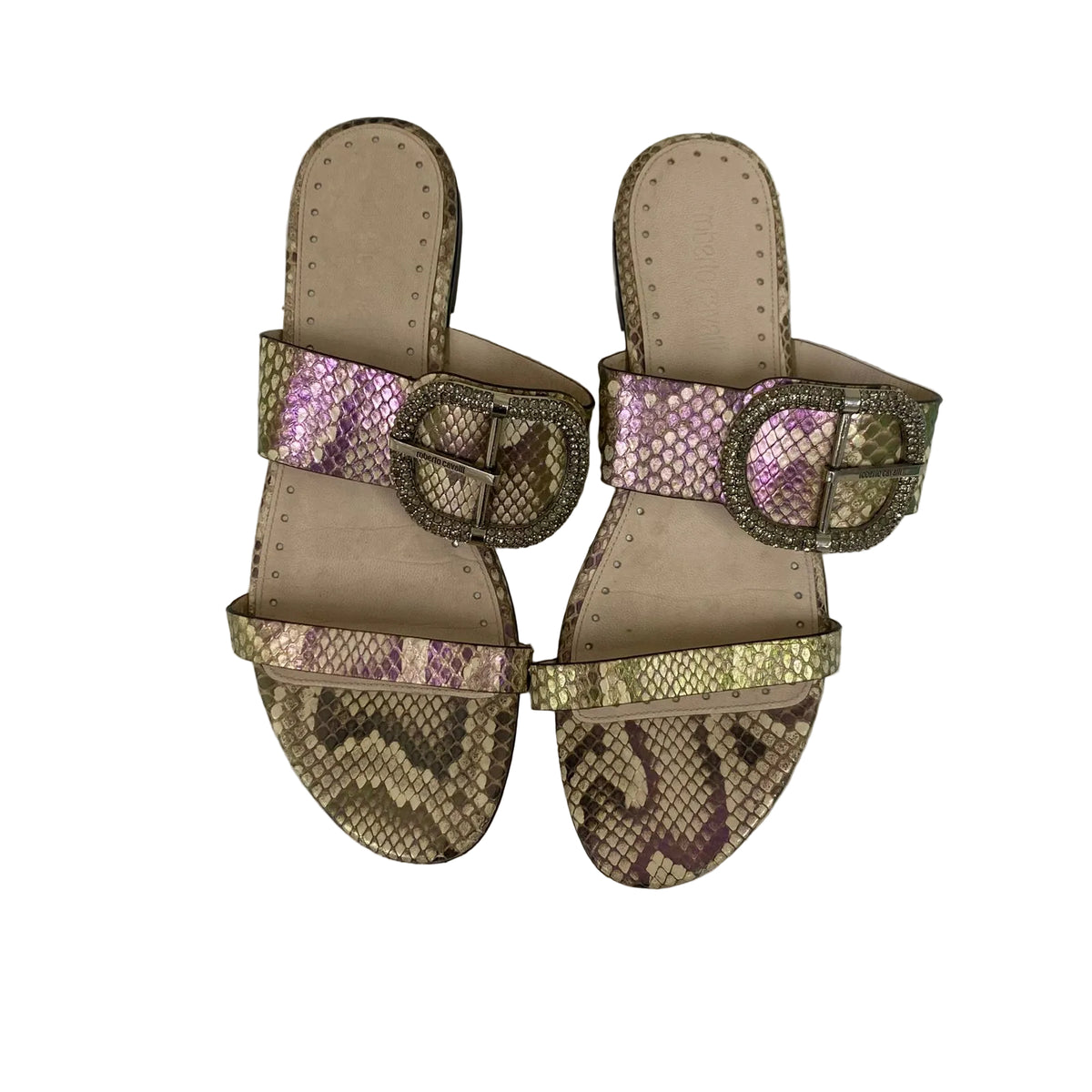 Rasteira Roberto Cavalli Estampa Cobra Tam 38 BR