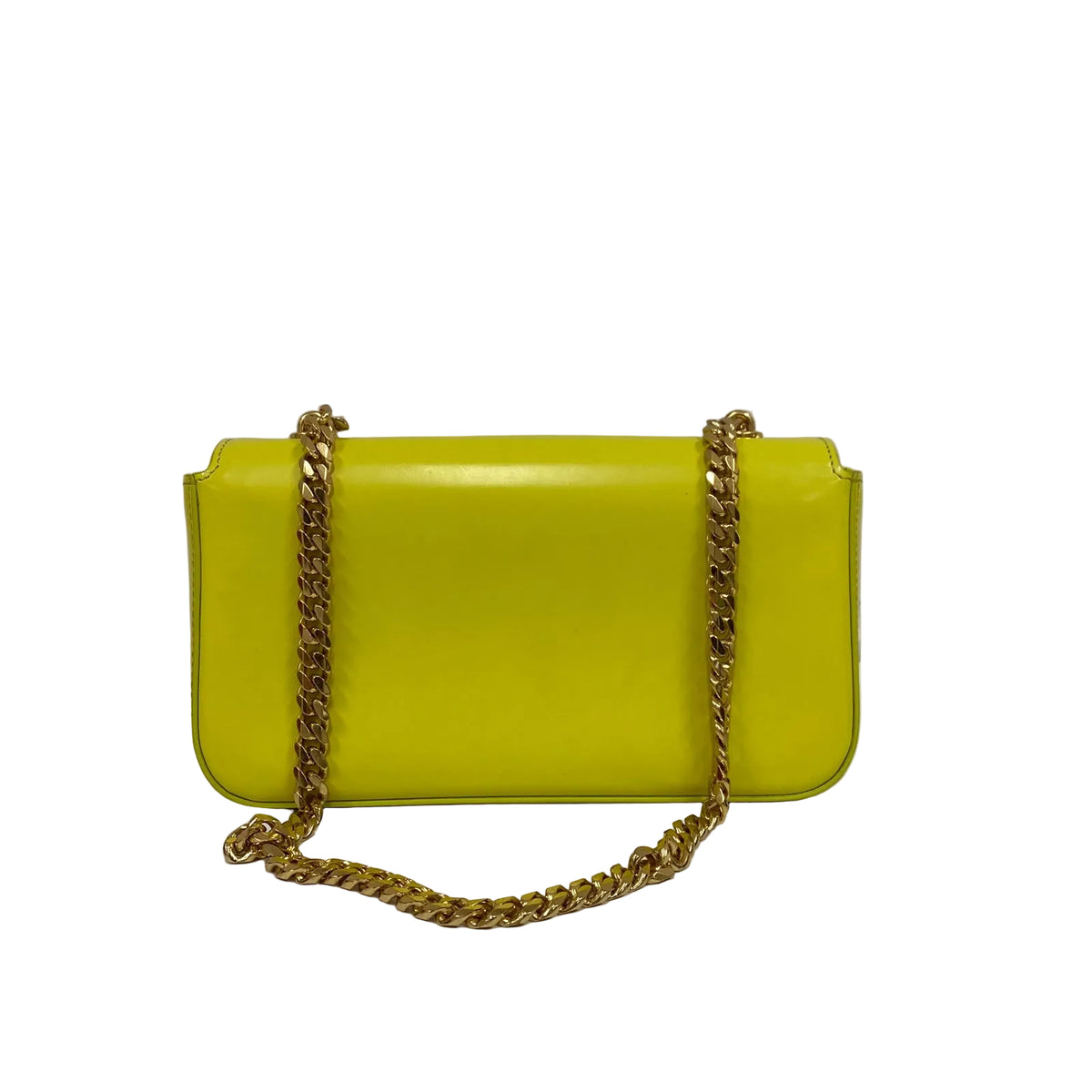 Bolsa Celine Cuir Triomphe Chain Amarelo