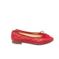 Sapatilha Chanel  Couro Vermelha Tam 35,5 Br