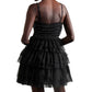 Vestido Love Shack Fancy Preto Tule Tam P
