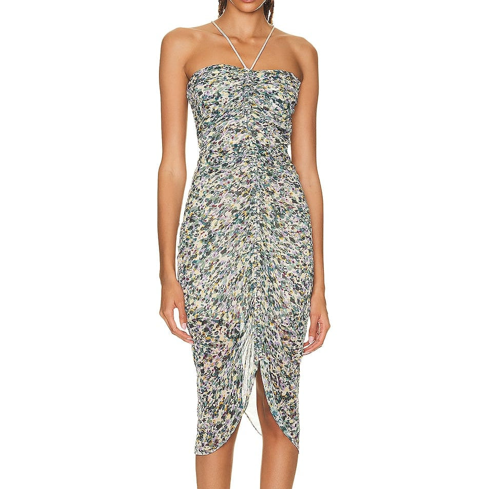 Vestido Isabel Marant Étoile Falone Ruched Chiffon Bodycon Tam 36 Br