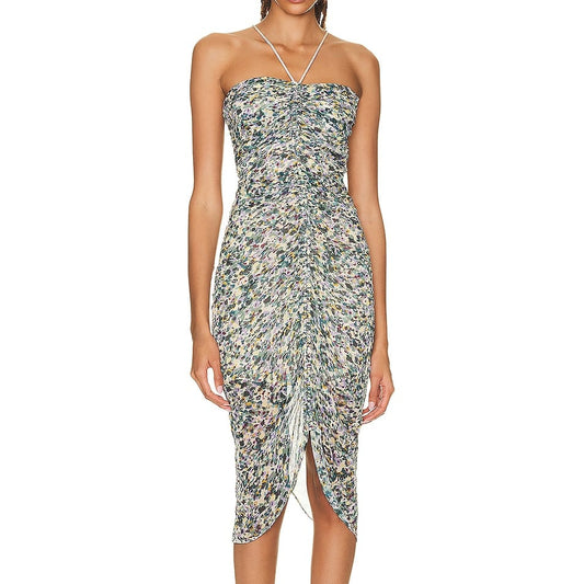 Vestido Isabel Marant Étoile Falone Ruched Chiffon Bodycon Tam 36 Br