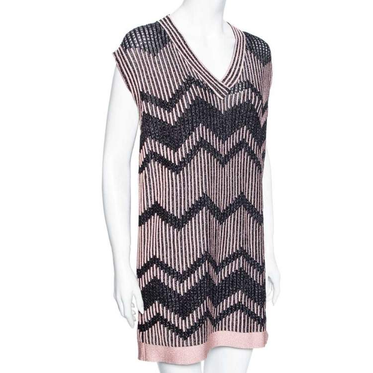 Vestido Missoni Rosa e Preto Tam 36 Br