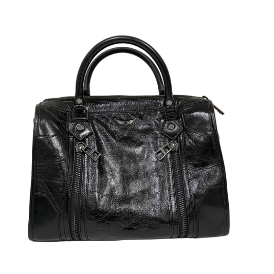 Bolsa Zadig&Voltaire Sunny Medium Vintage Patent Bag Preta