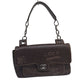 Bolsa Chanel Vintage Coco Mademoiselle Graffiti Flap Marrom